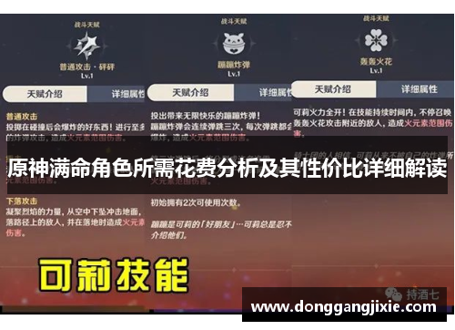 原神满命角色所需花费分析及其性价比详细解读